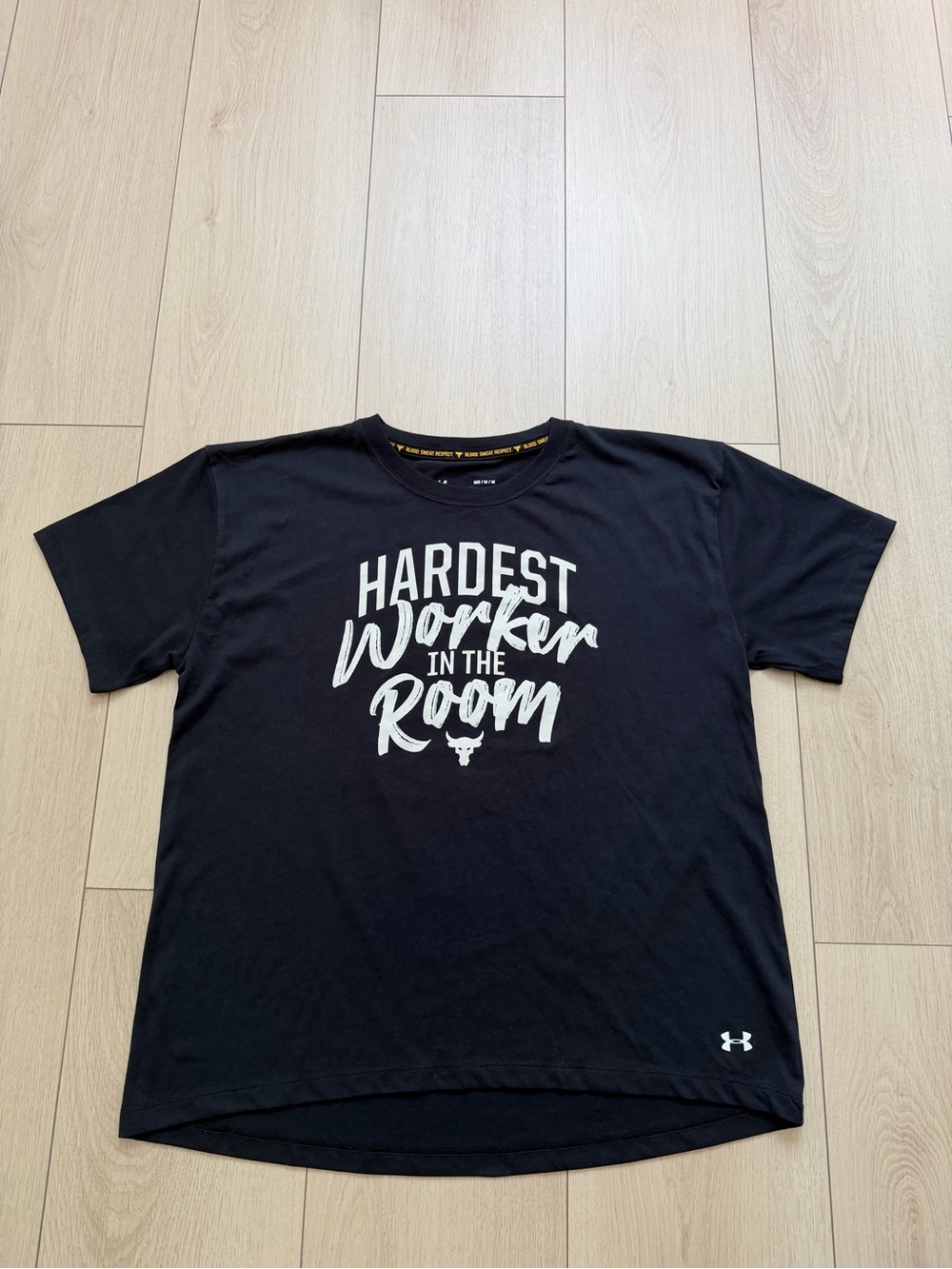 Under Armour Black Short-Sleeve 'Hardest Worker in the Room' Graphic Tee